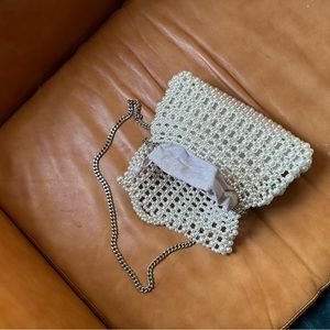 Zara pearl beaded bag.
